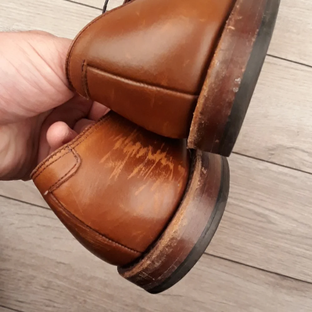 ALLEN EDMONDS Thomas Town Tan Brown Leather Sz 13 D Mens Oxfords‎ Dress Shoes